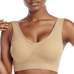 CNNBYYDS BH Damen ohne Bügel Damen Seamless Sport BH Schlankstütz Bustier Damen Große Brüste Schlaf BH Push up BH Merfarben Wohlfühl-BH Damen-BHS Gepolstert Bralette Yoga Bra Sport Top S-4XL von CNNBYYDS