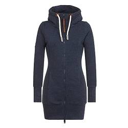 CNNBYYDS Zipper Hoodie Damen Jacke Mantel Damen Herbst Übergröße Reißverschluss Übergangsjacke Lang Sweatjacke Damen mit Kapuze Winter Warm Cardigan Kapuzenpullover Sweatshirt Kapuzenjacke von CNNBYYDS