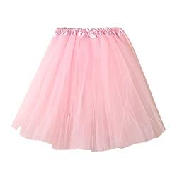 Faschingskostüme Damen Tüllrock Retro 80er Tütü Rock Minirock Petticoat Tanzkleid Dehnbaren Tutu Rock Erwachsene Ballettrock Tüllrock für Party Ballett Tanzen Karneval Kostüm von CNNBYYDS