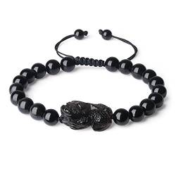 COAI Geschenkideen Glücksarmband aus Obsidian mit Pixiu Charm Armband in Größe S für Herren von COAI