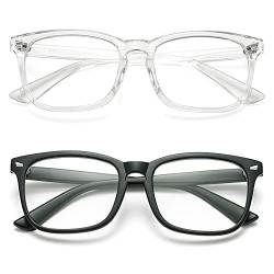 COASION Durchsichtige Fake Brille Ohne StäRke Damen Herren Fakebrillen Modebrille Brille mit Fensterglas für MäDchen MäNner von COASION
