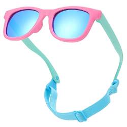 COASION Kinder Sonnenbrille Polarisierte Uv Schutz Gummi Sonnenbrille Baby Alter 1-3 (C8* Puderblau) von COASION