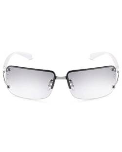 COASION Rechteckig Rahmenlose Sonnenbrille Damen Vintage Herren mit UV400 Schutz Retro 90er Futuristische Y2k Brille von COASION