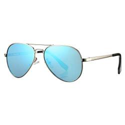 COASION Retro Pilotenbrille Polarisierte Sonnenbrille für Herren Damen UV400 Schutz Piloten Sonnenbrillen Vintage von COASION