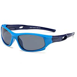 COASION Sonnenbrille Kinder Polarisiert Sportbrille für 4–12 Jahren Jungen MäDchen Fahrradbrille UV400 Schutz von COASION