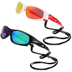 COASION Sonnenbrille Kinder Polarisiert Sportbrille für 4–12 Jahren Jungen MäDchen Fahrradbrille UV400 Schutz von COASION