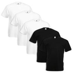 5er Pack T-Shirt Valueweight T - Farbe: 3x White 2x Black - Größe: M von COATS