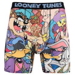 COCO BRANDS Looney Tunes Herren Boxershorts - No Fly Anti-Scheuern Nähte Komfort Form/Baumwolle Gefüttert Schritt, Hiphop Schilder, Medium von COCO BRANDS