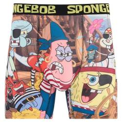 COCO BRANDS SpongeBob Herren Boxershorts - No Fly, Anti-Chafing Stitch, Comfort Shaped/Cotton Lined Crotch, Mehrfarbig/Piratenfiguren, X-Large von COCO BRANDS