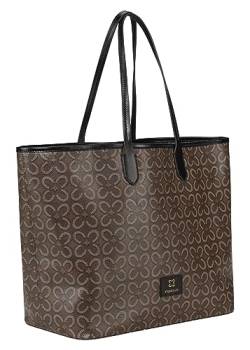 CODELLO Damen Shopper aus beschichtetem Canvas mit Monogramm-Muster von CODELLO