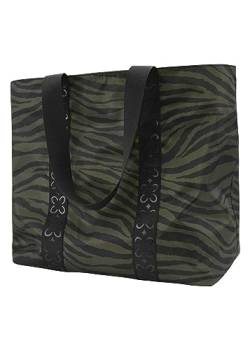 CODELLO Damen Shopper aus recyceltem Polyester mit Zebra-Print von CODELLO