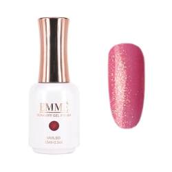 CÔEM - Premium Gel UV Nagellack langanhaltend für UV-Lampe - Gellack Shellac 400 Farben (Glitzer, Metallic, Schimmernd) Nail Polish schnelltrocknend - Gelnagellack 15ml GP367 rosa/glitzer von CÔEM