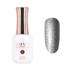 CÔEM - Premium Gel UV Nagellack langanhaltend für UV-Lampe - Gellack Shellac 400 Farben (Glitzer & Metallic) Nail Polish schnelltrocknend & deckend - Gelnagellack 15ml GP231 grau/silber glitzer von CÔEM