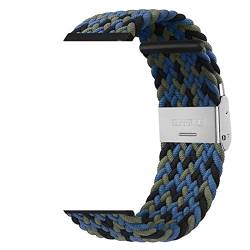 COEPMG Geflochtene Nylon-Uhren-Bands mit elastischer Schnalle für Garmin Fenix ​​7 7X 6 6X Profi 5X 5 3 Stunden 945 S60 S62 Quickfit-Freigabehahn Nylonbänder (Color : V, Size : Quickfit 22mm) von COEPMG