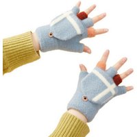 COFI 1453 Fäustlinge Winter-Telefonhandschuhe für Damen und Kinder mit Muster und Knöpfe von COFI 1453