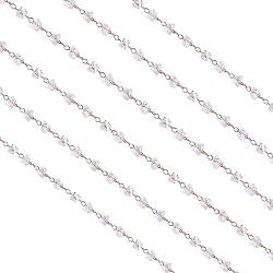 COGCHARGER 1 Strang 2 m handgefertigte Ketten Perlenketten ungeschweißte Messing-Zirkonketten für Halsketten, Armbänder, Schmuckherstellung von COGCHARGER