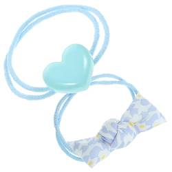 2st Haarband Haarschmuck Haargummis Für Damenhaare Elastische Haargummis Für Babys Haarseile Für Kleinkinder Blaue Haarzusätze Haarschmuck Für Babys Haarfliege Feder Mädchen Schal von COHEALI