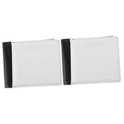 COHEALI 2st Brieftasche Mit Wärmeübertragung Leerer Bankkartenhalter Brieftasche Mit Aufdruck Selber Machen Kompakte Ledergeldbörse Münzrohlinge Pu-Leder Münze Multifunktion Mann von COHEALI
