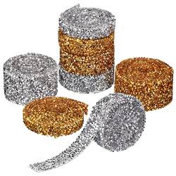 COHEALI Glitzernde Aufkleber 8 Strassband Harz Handwerk DIY Handwerk Strass Bling Aufkleber Strass Diamant Band Kleidung Kleid Strass Aufkleber Selbstklebend Funkelnde Aufkleber von COHEALI