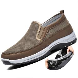 COITROZR Freizeitschuhe for Herren Orthopädische Schuhe rutschfeste Wanderschuhe Sportschuhe for Herren Bequeme und Atmungsaktive Schuhe Reiseschuhe (Color : Brown, Size : 39 EU) von COITROZR