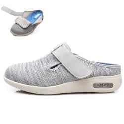 COITROZR Orthopädischer Schuh, luftgepolsterte Slip-On-Wanderschuhe, extra breite Diabetikerschuhe, verstellbare rutschfeste Hausschuhe for geschwollene Füße, Arthritis (Color : C, Size : 40 EU) von COITROZR