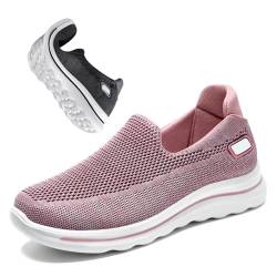Damen Laufschuhe Sommer Bequeme Anti-Rutsch Sneaker Weiche Sohle Outdoor Schuhe Casual Gestrickte Atmungsaktive Bequeme Sandalen (Color : Pink, Size : 42 EU) von COITROZR