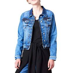 COLAC Damen Jeansjacke Blue Used, 44, Blue Used von COLAC Jeans