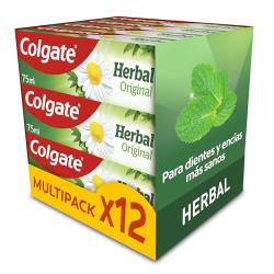 COLGATE Colgate Herbal Zahnpasta-Pack, 12 x 75 ml, kombiniert Wissenschaft der Mundpflege und Natur, hilft, starke Zähne zu erhalten, hilft dabei, gesundes Zahnfleisch zu erhalten | Geschmack nach von COLGATE
