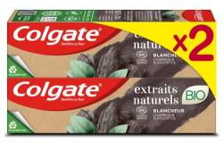 COLGATE - Zahnpasta mit natürlichen Extrakten, Bio-zertifiziert – Kohle & Eukalyptus – Frische & sanfte Weißheit – Bio-Zahnpasta – 99,7% Inhaltsstoffe natürlichen Ursprungs – 2 x 75 ml von COLGATE