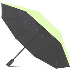 COLLAR AND CUFFS LONDON - 2 in 1 - Schirm für Sonne und Regen - UV-Schutz - Stark und Windproof - Verstärkt mit Fiberglas - Taschenschirm - Automatik AUF UND ZU - Regenschirm Reise - Minzgrün Grün von COLLAR AND CUFFS LONDON