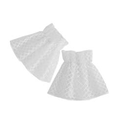 COLLBATH 1 Paar Fake-ärmel Aus Mesh-spitze Spitzenmanschetten Pulswärmer Spitzenarmband Handgelenkmanschetten Hemd Mit Falschen Ärmeln Handschuhe Lolita Schmücken Baumwolle Damen Weiß von COLLBATH