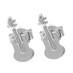 COLLBATH 1 Paar Ohrringe Ohrstecker Steinschmuck für Frauen kristall geschenke Zirkon ohr stud Gitarren Ohrschmuck für Frauen Ohrbob Rostfreier Stahl schmücken Kopfhörer Fräulein Zirkon von COLLBATH