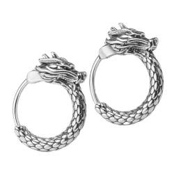 COLLBATH 1 Paar Ohrringe mit Drachenmuster Ohrhänger Herrenohrringe earloop Mode-Ohrringe Drachen Ohr Manschette Ohrringe für Männer Creolen Drachenohrring Trend Zubehör Schmuck Mann von COLLBATH