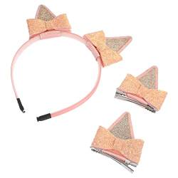 COLLBATH 1 Satz Stirnband Kleidung Für Kinder Haarschmuck Für Kinder Rosa Haarschmuck Jungen Kostüme Outfits Für Kinder Haarspangen Für Mädchen Tier Pailletten Ohr Wagen von COLLBATH