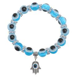 COLLBATH 1Stk Blaues Auge Perlenarmband Handgemachte Evil Eye Armband Evil Eye Armband mit einzigartigem Design böses auge armband glück armband uhrenarmbänder herren armband elastisch von COLLBATH