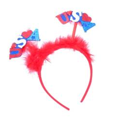 COLLBATH 1Stk Kinderhaare USA Party Dekoration Stirnband mit USA-Flagge Geschenke für Kinder Haarschmuck für Mädchen Mode-Haarreifen Stirnband mit Buchstaben Prinzessin Kopfbedeckung von COLLBATH