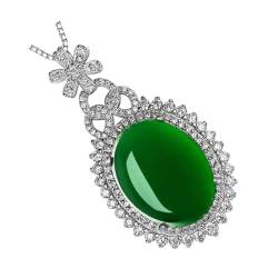 COLLBATH 1stk Chrysopras-halskette Halsschmuck Damenhalsketten Kristalldekor Chokerhalsketten Für Damen Halskette Geschenk Halsdekor Silberschmuck Jade Schlüsselbeinkette Fräulein von COLLBATH