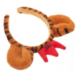 COLLBATH 2st Tigerkopfschmuck Tiger-stirnband Cosplay-kopfbedeckung Zootier-stirnband Hörner-stirnband Haarreifen Aus Cosplay-stirnband Ohr Damen Plüsch Ausgabekarte von COLLBATH