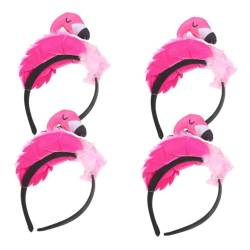 COLLBATH 4 Stück Flamingo-Stirnband Flamingo-Stirnbänder für Damen tropische Stirnbänder haar zubehör haarschmuck tragegurt Party-Stirnband dekoratives Stirnband Halloween Kopfbedeckung von COLLBATH