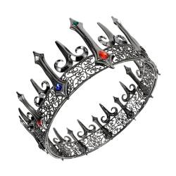 COLLBATH Gotische Krone Königskrone Prinzessinnen-diademe Krone Für Männer Dekorative Krone Metallkrone Gothic-kronen-kopfschmuck Haarkrone Mann Zinklegierung Stirnband Männer Und Frauen von COLLBATH