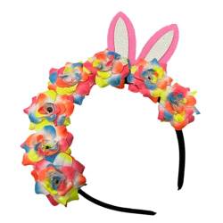 COLLBATH Haarschmuck zu Ostern Stirnband für die Osterparty Hasen-Cosplay-Zubehör Kaninchen-Stirnbänder für Frauen Haarschmuck mit Hasenohren Hasen Ohren Kopfbedeckung von COLLBATH