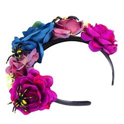 COLLBATH Halloween Spinne Rose Stirnband Halloween-Party-Haarband floraler Kopfschmuck halloween haarreifen halloween haarschmuck Make-up-Stirnband Haarbänder Halloween-Haare Rosen Blüte von COLLBATH