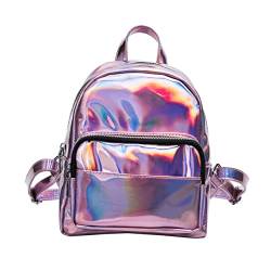 COLLBATH Holografisch Für Womens Fashion Backpacks Mochila Durchsichtig Holografische Schultüte Mini Rucksack Für Schule Reisetasche Für Damen Schule Tasche Für Mädchen Mode Trendige Tasche von COLLBATH