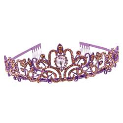 COLLBATH Kristallkrone princess crown hochzeit haarschmuck Strass-Tiara-Krone Prinzessinnen-Tiara-Stirnband Haarband Haarschmuck für die Hochzeit Haarschmuck für die Braut Kronen-Stirnband von COLLBATH