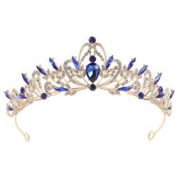 COLLBATH Krone Tiara-Stirnband Hochzeit Tiara mädchen stirnbänder Ornament Strass Tiara Kopfschmuck Tiara für Mädchen Kristall Haarschmuck Kleid Dekorationen Braut Kopfbedeckung Strass von COLLBATH