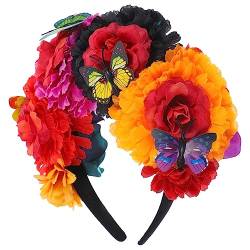 COLLBATH Mini Kronen Für Blumenarrangements Mexikanischer Haarschmuck Für Frauen Mexikanische Blumenkrone Mexikanische Hüte Für Frauen Blumenkronen Stirnband Rave Accessoires Für von COLLBATH
