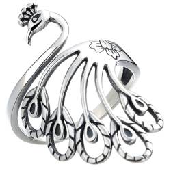 COLLBATH Pfau Schmuck Garnring Zum Häkeln Entlüften Führung Schlange Die Geschenke Verstellbarer Ring Für Frauen Silber Stricken Stirnband Weihnachten Schlauch Wohnen Phönix Kupfer Fräulein von COLLBATH