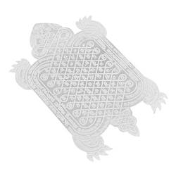 COLLBATH Reichtum Schildkröte Ornament Schildkrötenschmuck Chinesische Dekorationen Silberne Handyhülle Telefon-shell-dekor Telefondekorationsbedarf Silberdekor Charme Metall Amulett-karte von COLLBATH