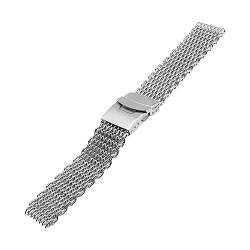 COLLBATH Rostfreies Uhrenarmband Edelstahlarmband 20 Mm Uhrenarmband Aus Metall Uhrenarmbänder Für Herren Uhrenarmband Aus Metallgewebe Hai-mesh-uhrenarmband Mann Gittergewebe Metallnetz von COLLBATH