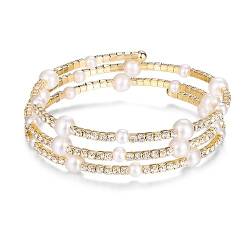 COLLBATH Schmuck Armband für Diamantarmbänder für Frauen Strass-Armbänder gold bracelet armschlinge Diamantarmband Strass-Armband Perlenarmband Strasssteine Fräulein von COLLBATH